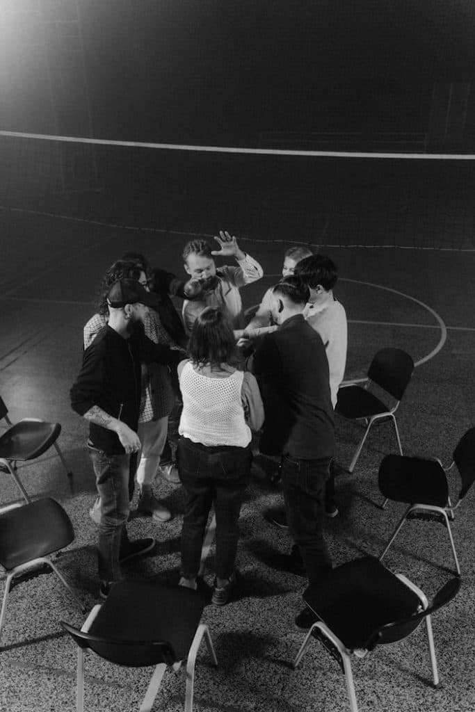 Congregation in worship
