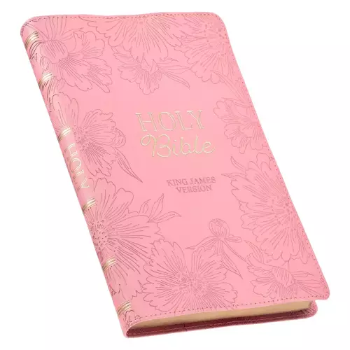 KJV Holy Bible - Gift Edition, Faux Leather, Light Pink Floral